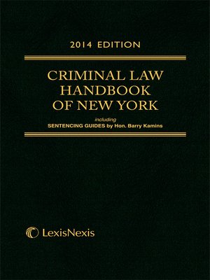 cover image of Criminal Law Handbook of the State of New York